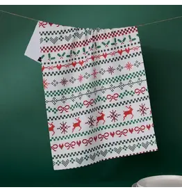 Geometry Ugly Sweater Day Tea Towel