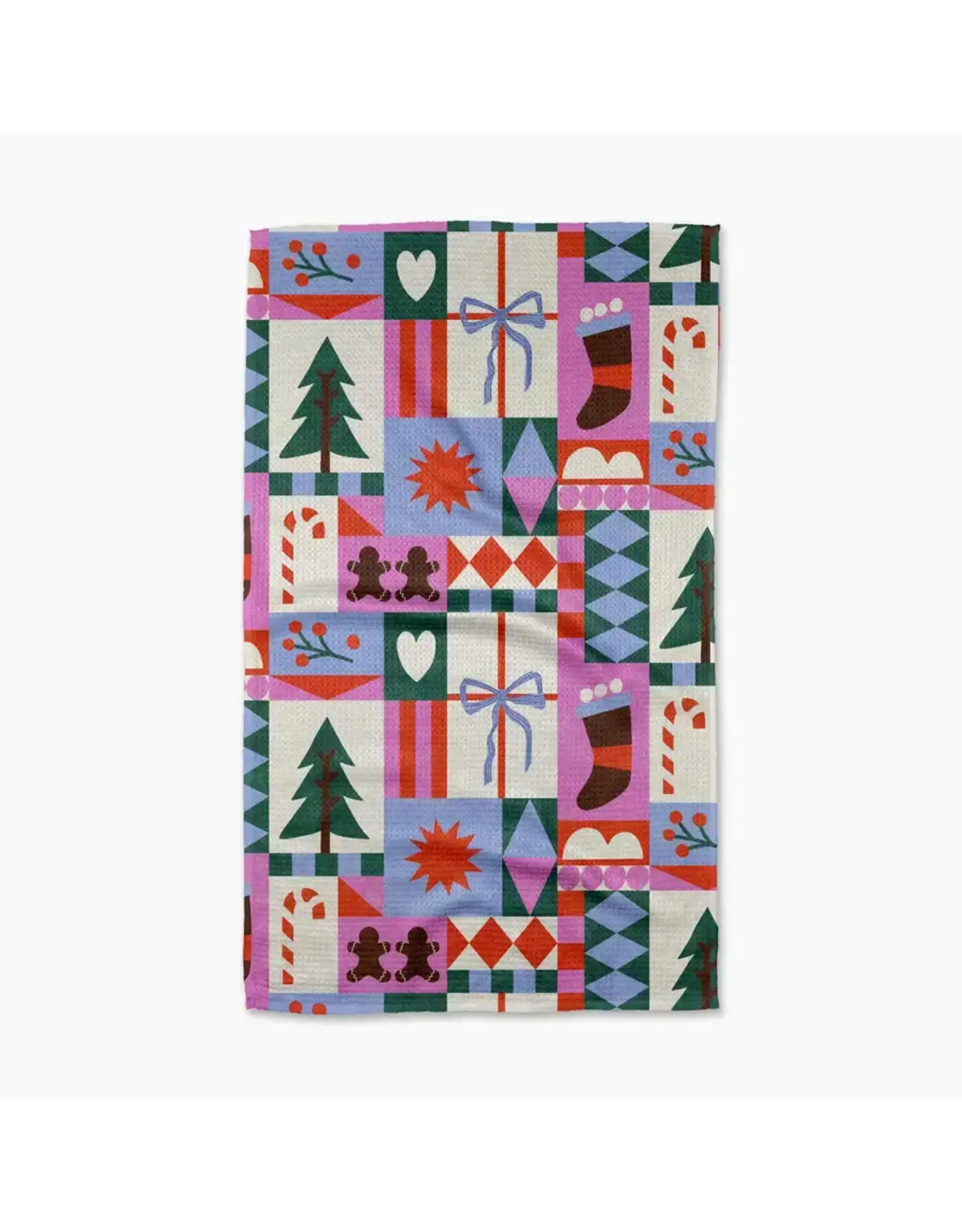 Geometry Festive Christmas Tea Towel
