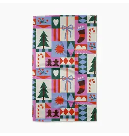 Geometry Festive Christmas Tea Towel