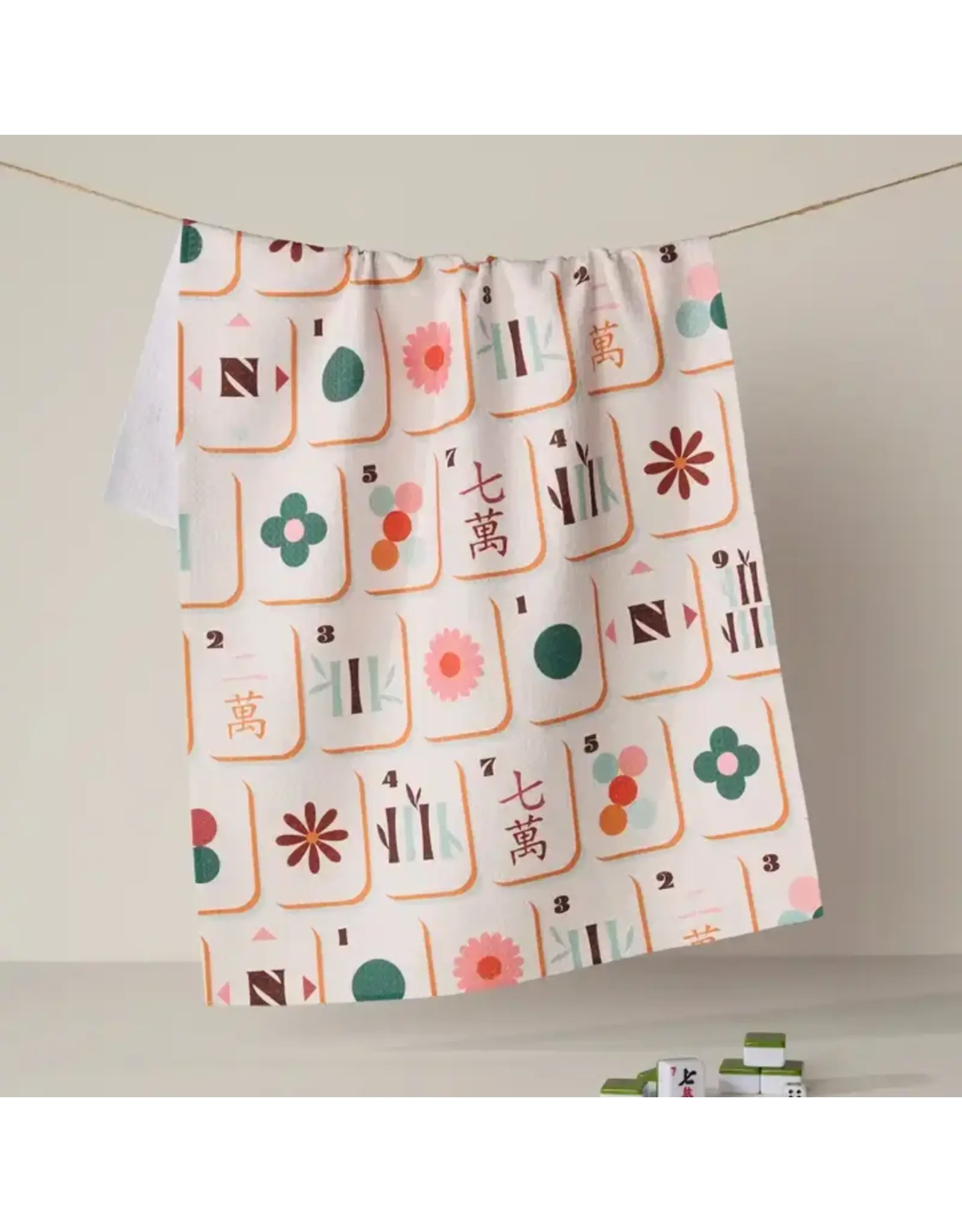 Geometry Cypress Tile Toss Tea Towel