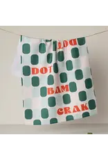 Geometry Cypress Tile Talk Tea Towel