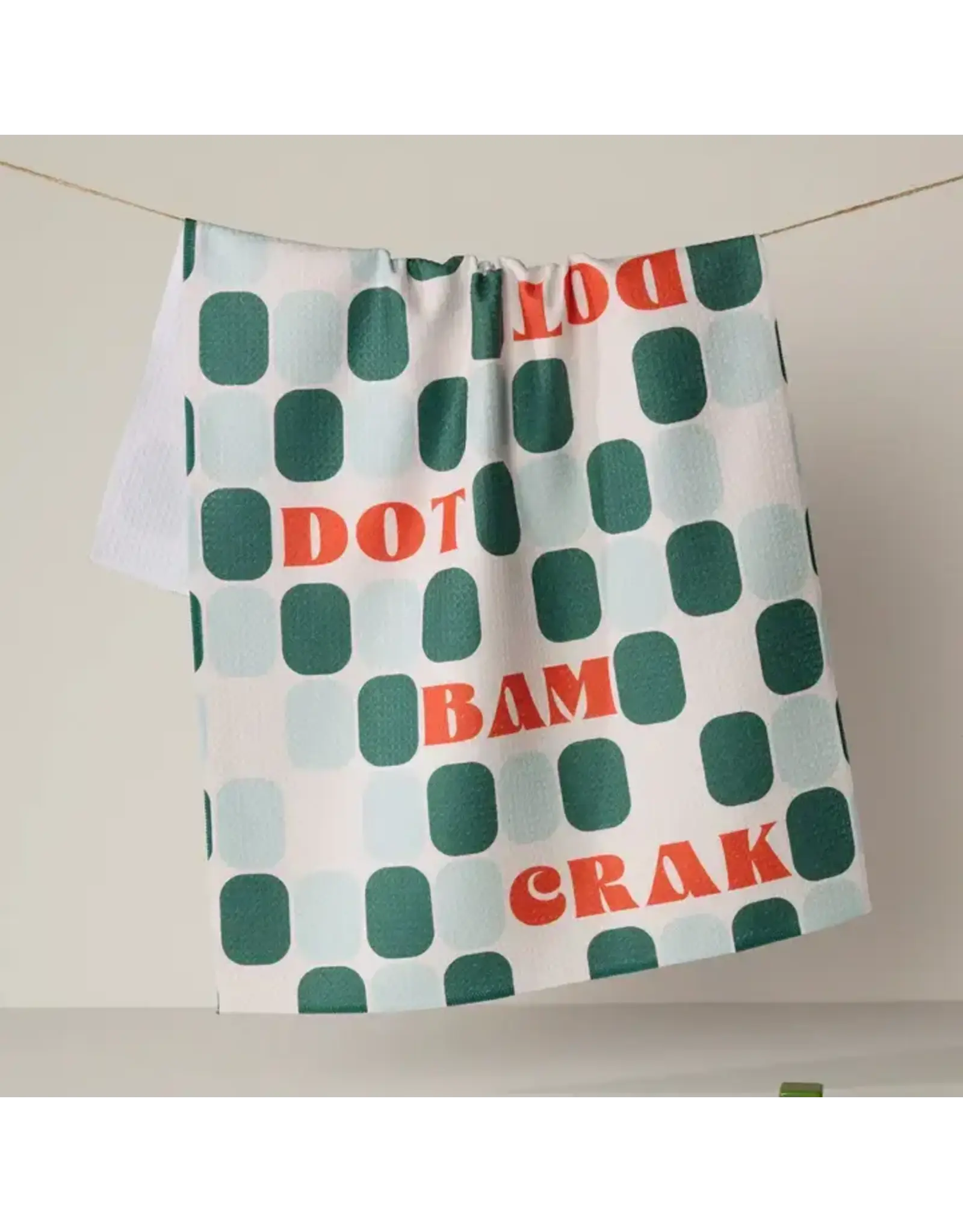Geometry Cypress Tile Talk Tea Towel