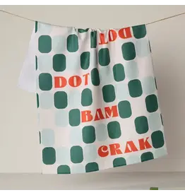 Geometry Cypress Tile Talk Tea Towel