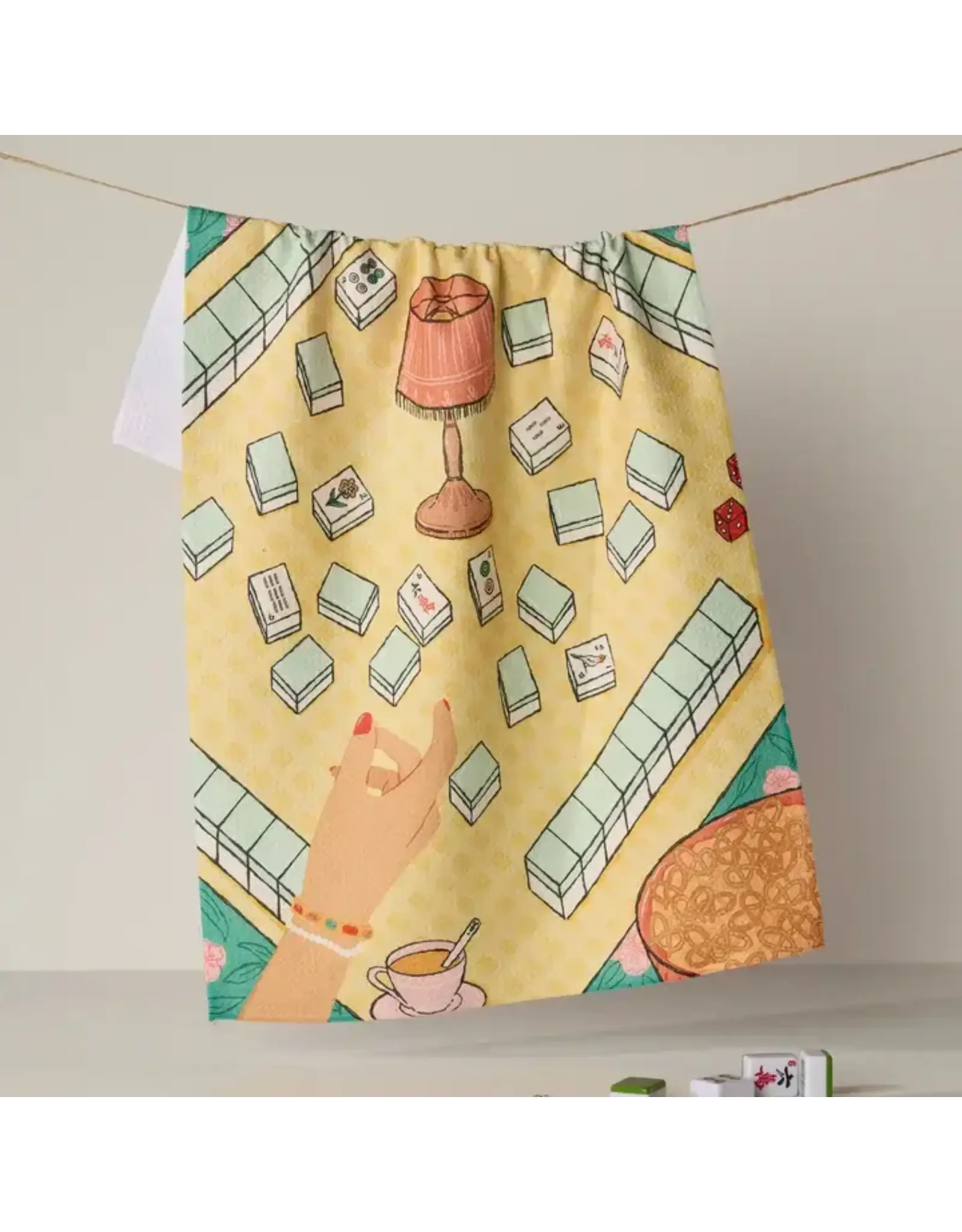 Geometry Lucky Hand Tea Towel