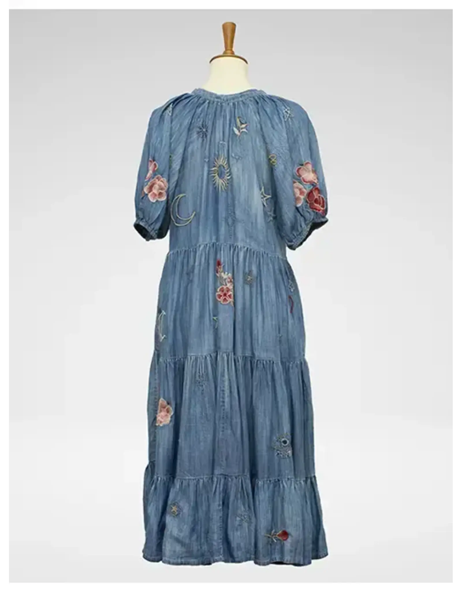 Josie Embroidered Denim Dress