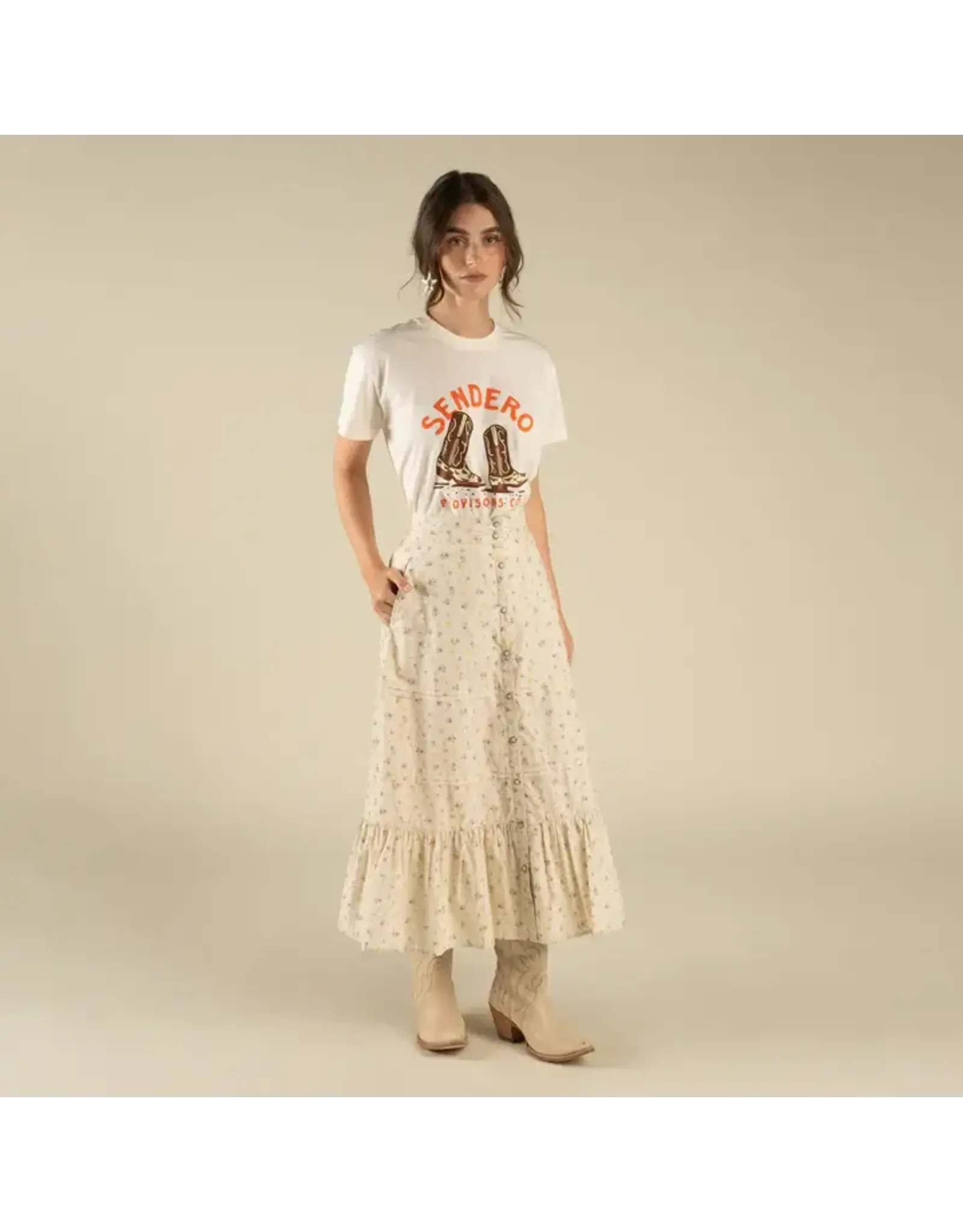Sendero Prairie Skirt Vintage White
