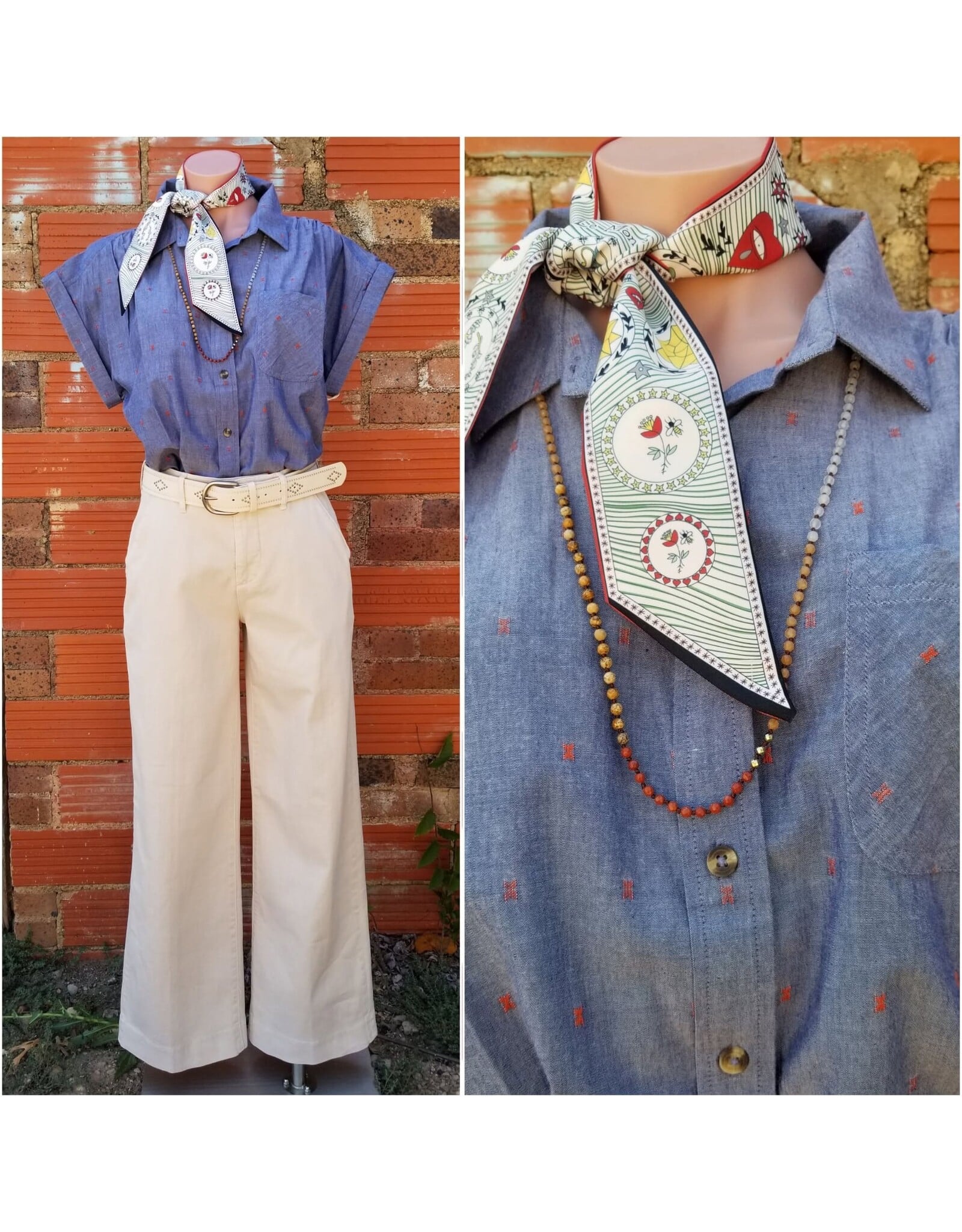 Clip Dot Short Sleeve Top
