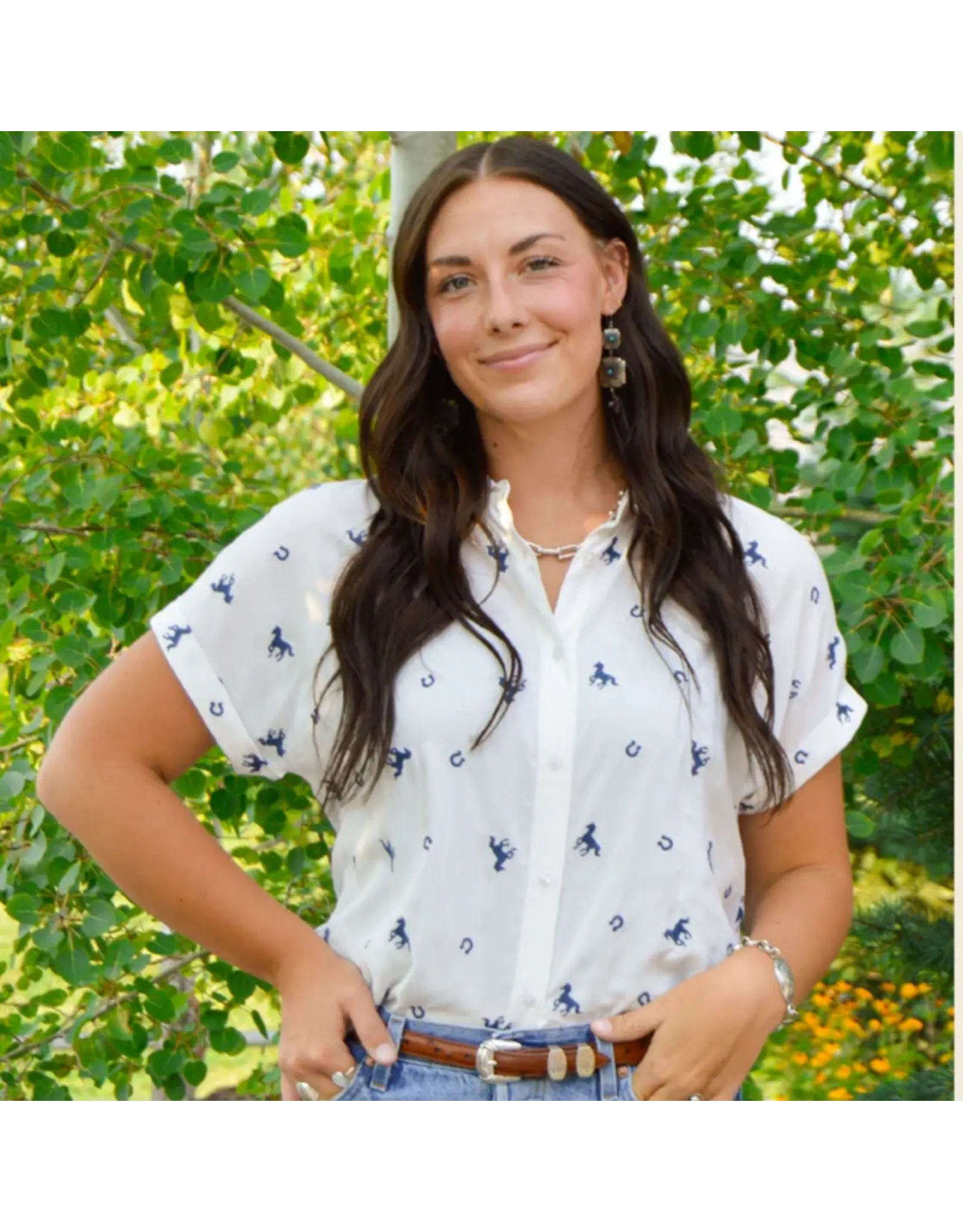 Wild & Lucky Blue Camp Shirt