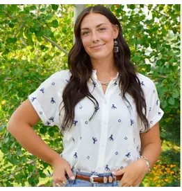 Wild & Lucky Blue Camp Shirt