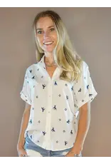 Wild & Lucky Blue Camp Shirt