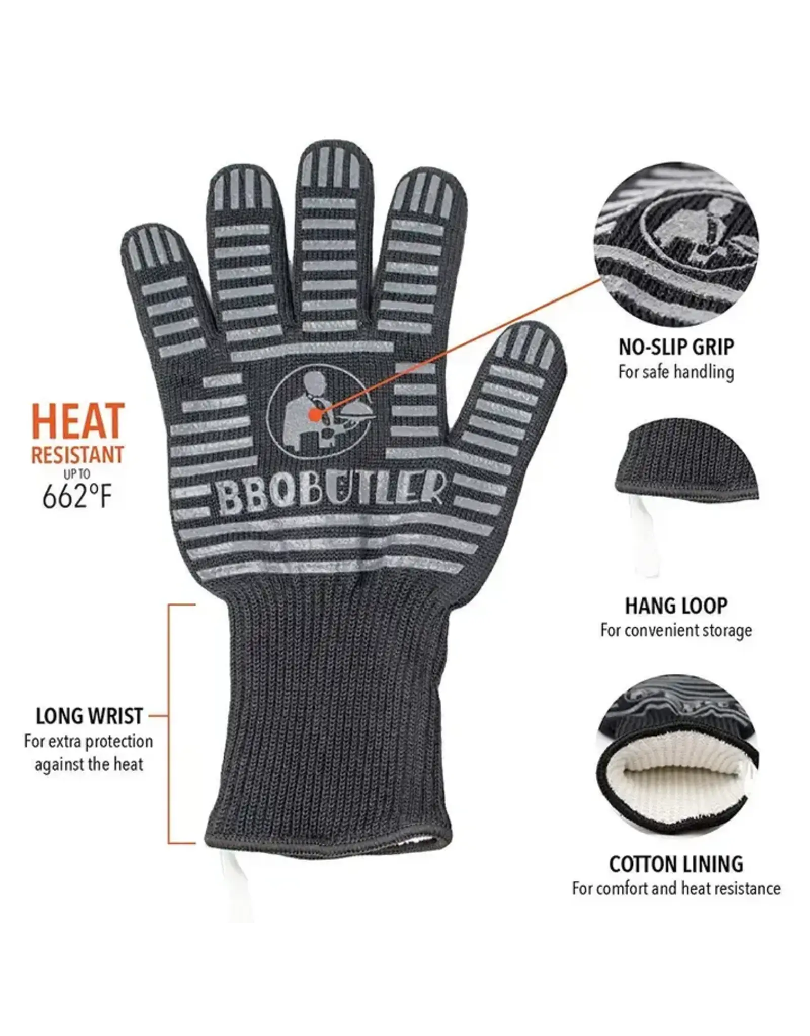 BBQ Butler Heat Resistant Glove Black