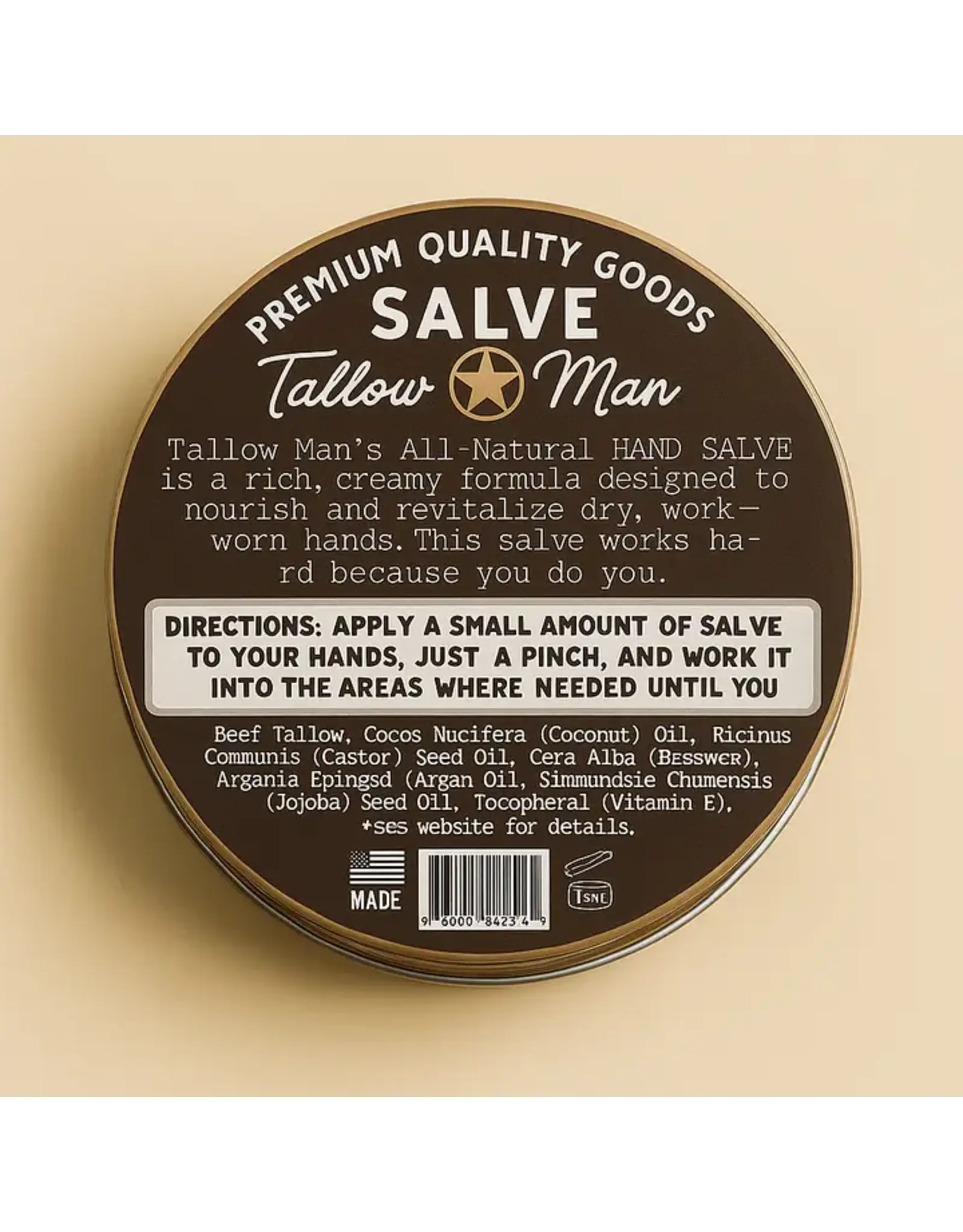 Tallow Man Hand Salve