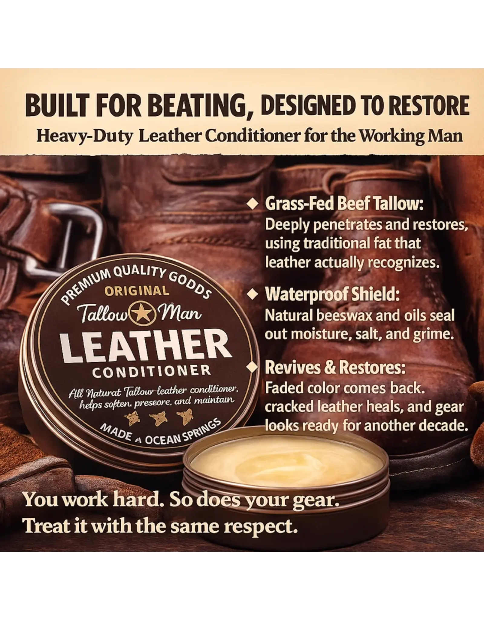 Tallow Man Leather Conditioner