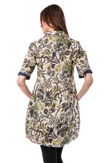 Dizzy Lizzie Chatham Dress Neutral Floral Tapestry Print