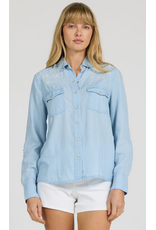 Dear John Denim Dear John Star Long Sleeve Shirt Carolina Blue