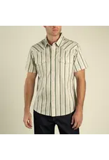 Sendero  Wyatt Pearl Snap Short Sleeve Print Shirt Horseshoe Stripe