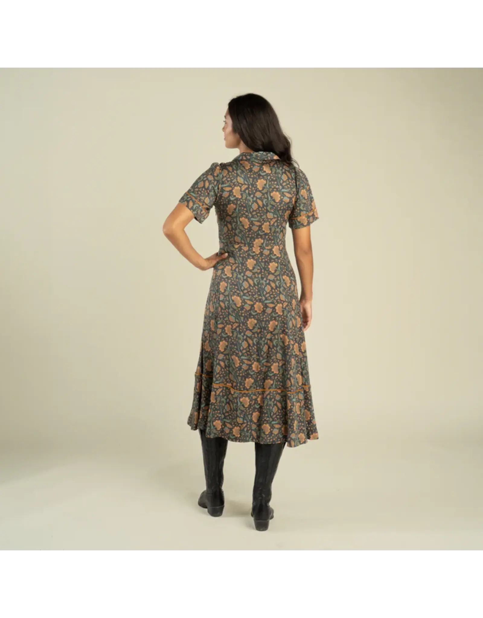 Sendero La Dahlia Dress Copper Floral