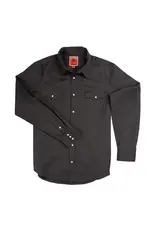 The Wyatt Pearl Snap Long Sleeve Solid Shirt Basalt