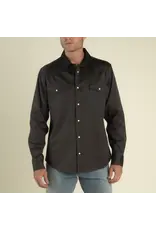 The Wyatt Pearl Snap Long Sleeve Solid Shirt Basalt