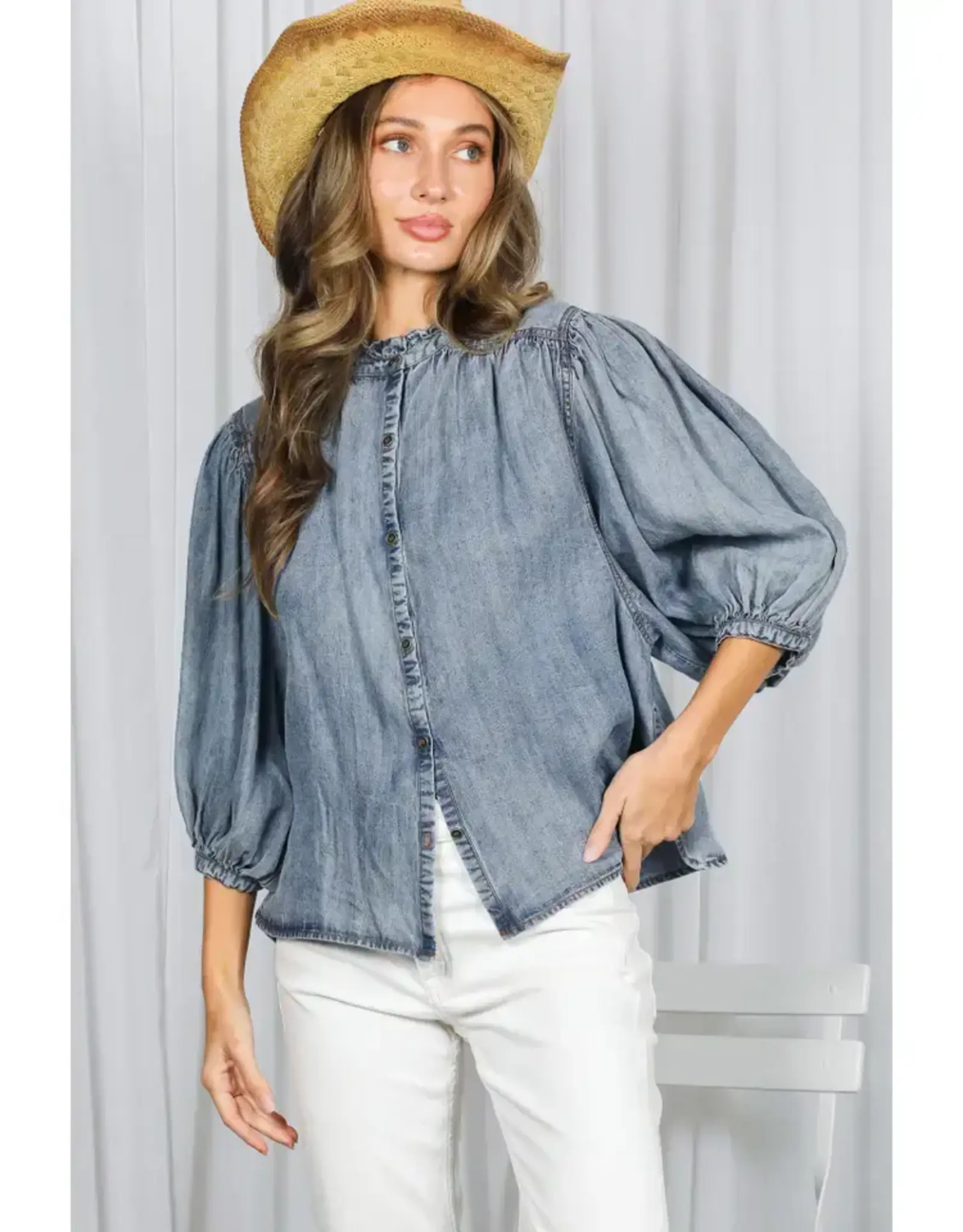 Niecy Tencel Denim Top