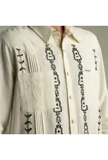 Caballero Guayabera Long Sleeve Shirt Guitar Stripe Cream
