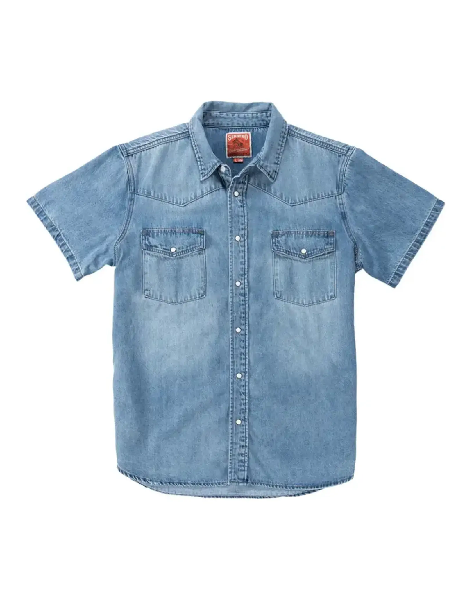 Wyatt Button Up Short Sleeve Vintage Denim