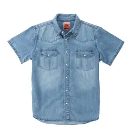 Wyatt Button Up Short Sleeve Vintage Denim