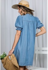 Natallie Ruffle Detail Tencel Dress