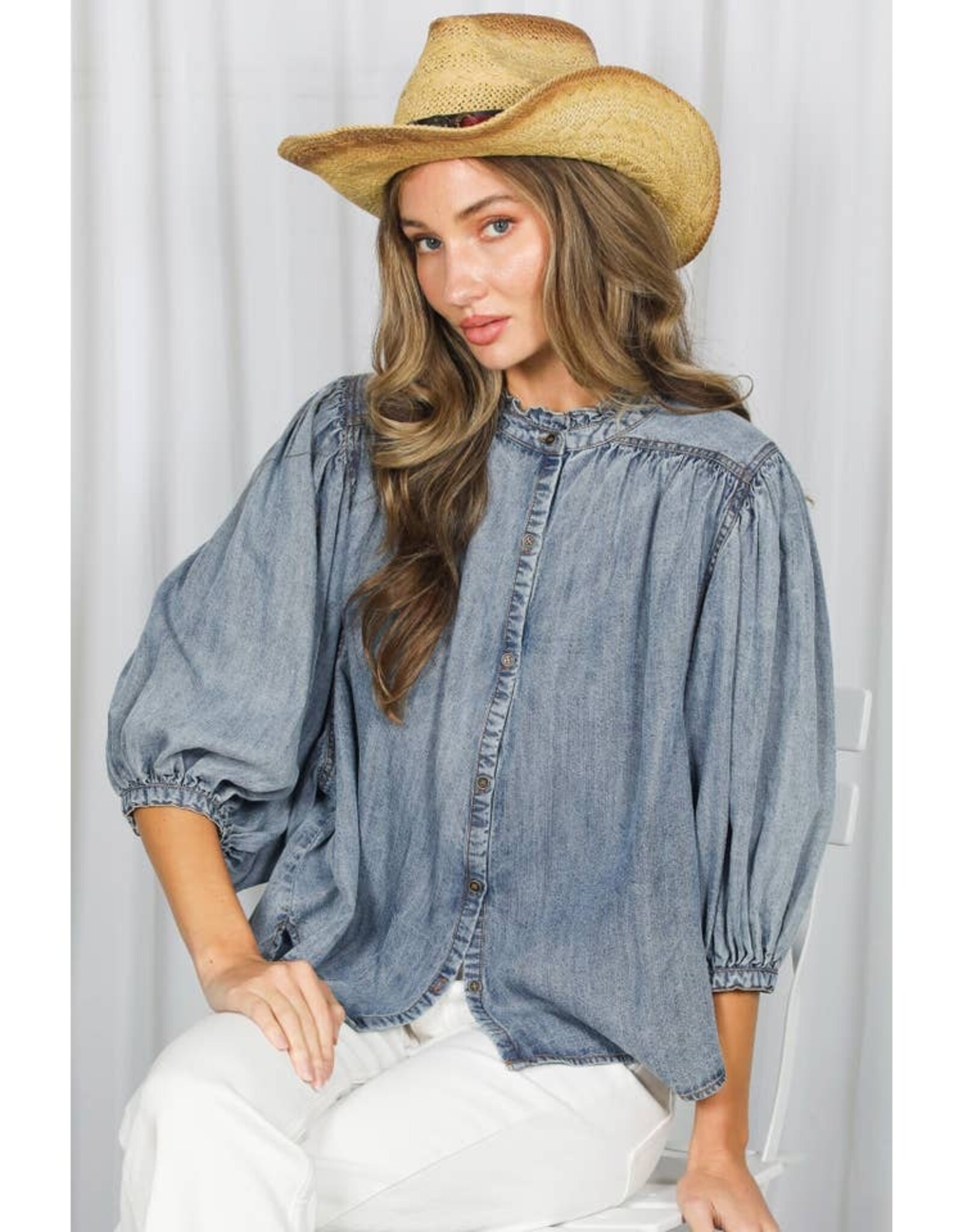 Niecy Tencel Denim Top