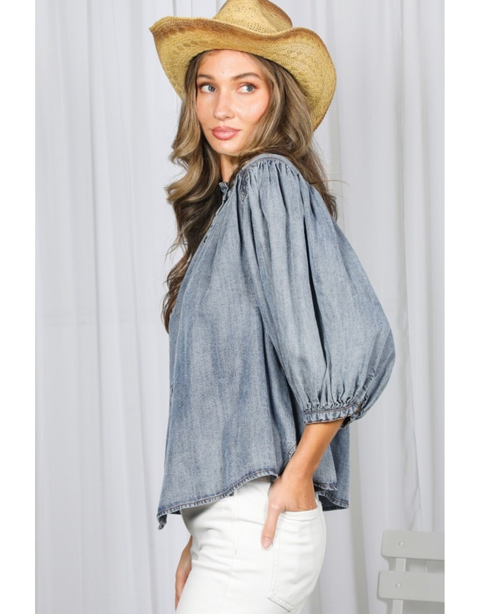 Niecy Tencel Denim Top