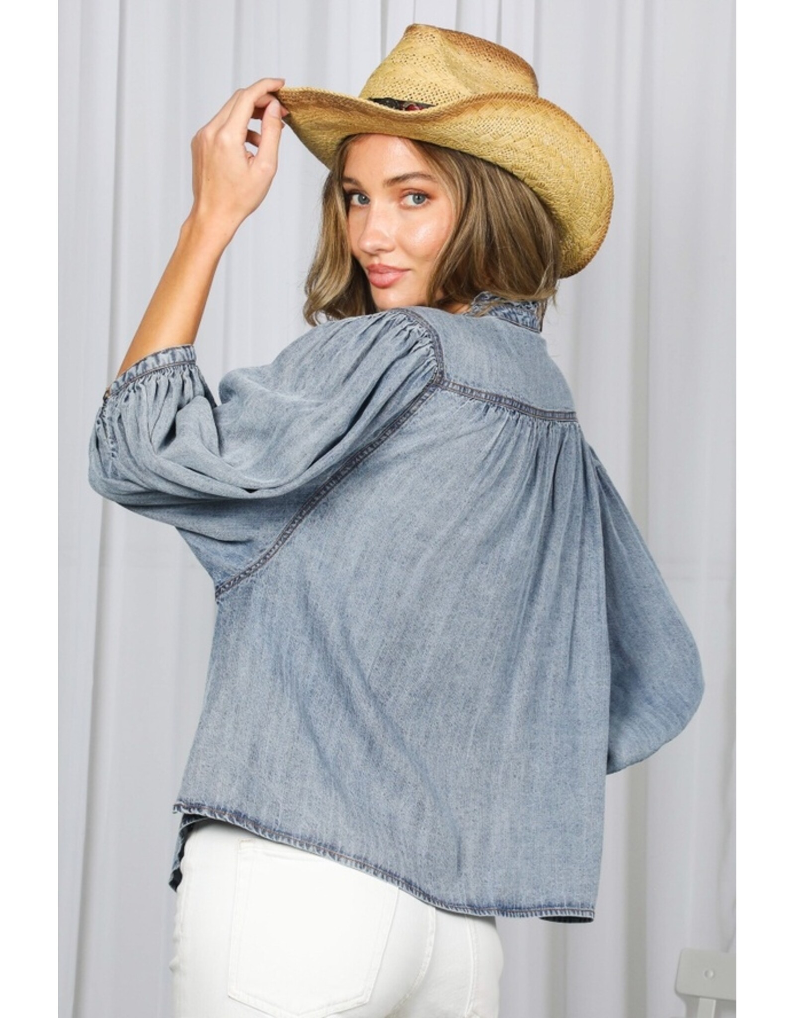 Niecy Tencel Denim Top