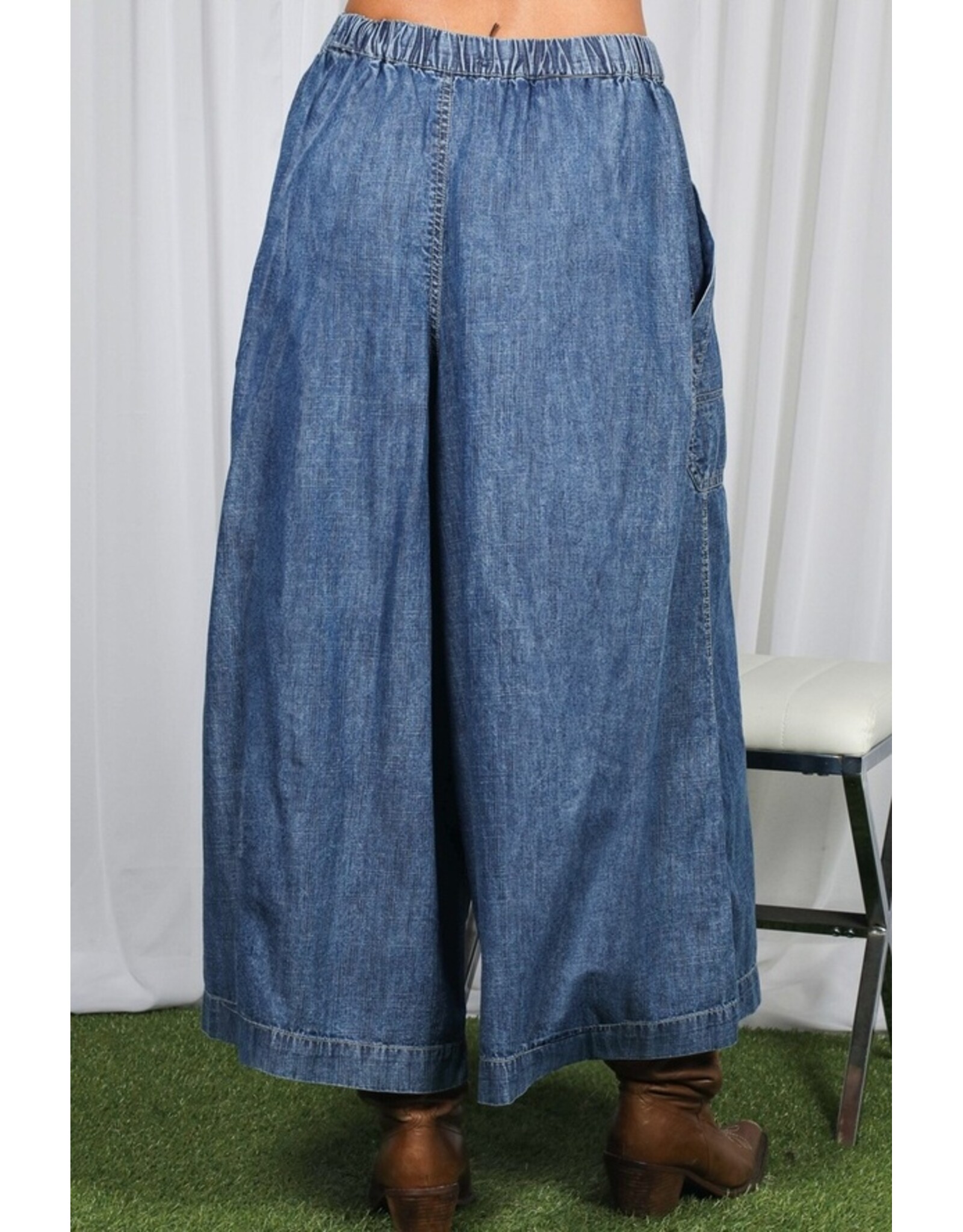 Nelly Tencel Denim Split Leg Pant