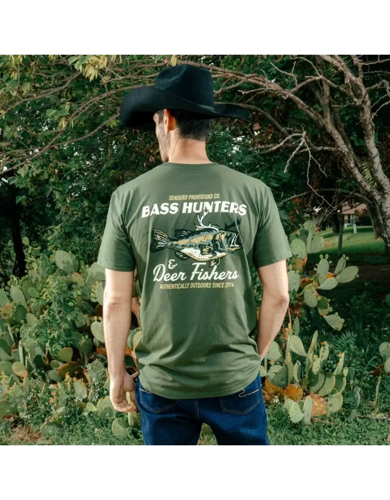 Sendero Deer Fishers T-Shirt Army Green