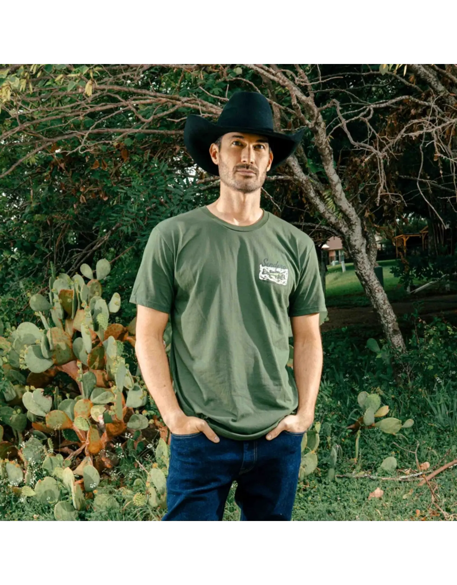 Sendero Deer Fishers T-Shirt Army Green