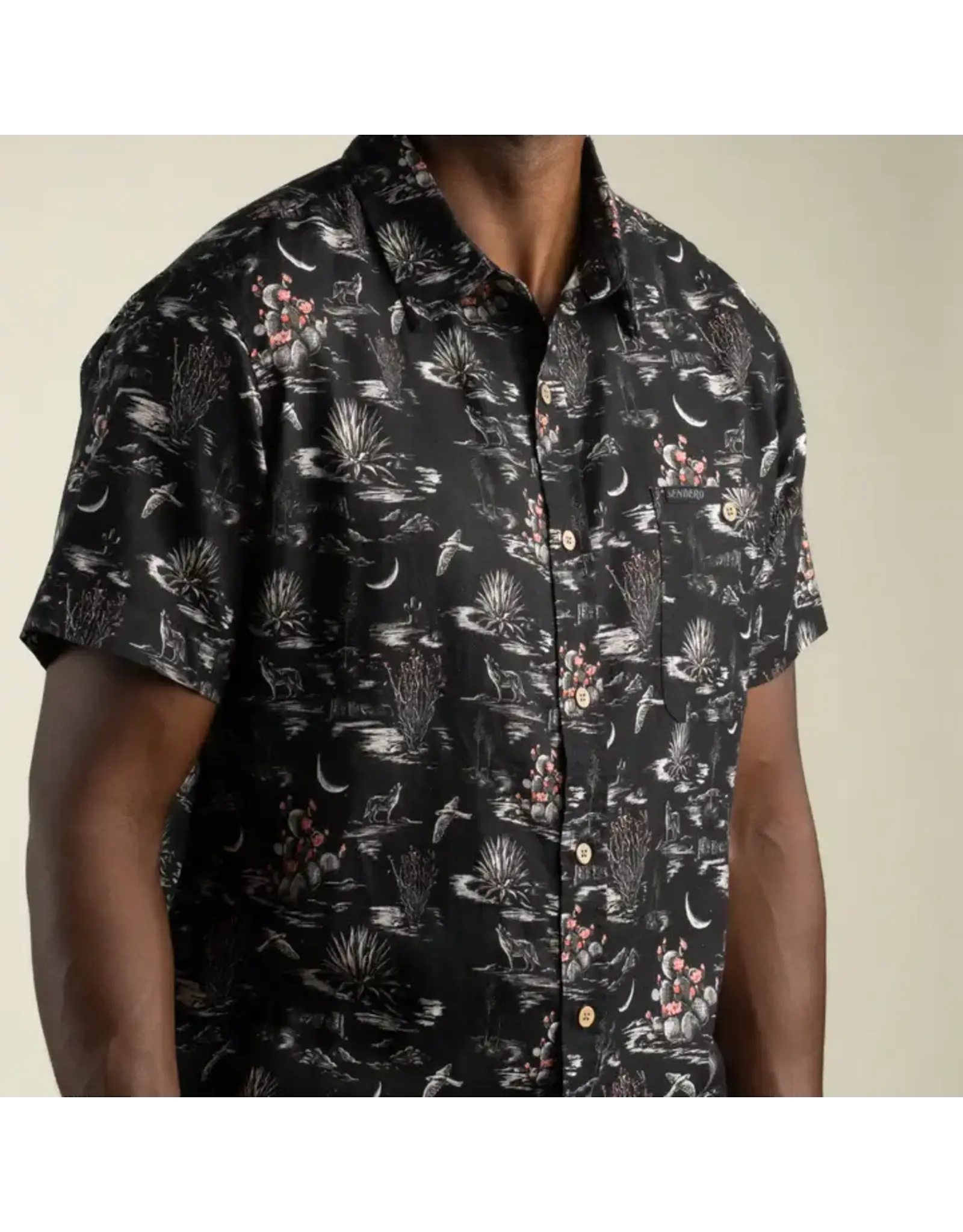 Sendero City Slicker Button Up Short Sleeve Nocturnal Black