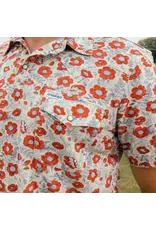 Sendero Cantina Pique Polo Short Sleeve Shirt Desert Floral Rosado