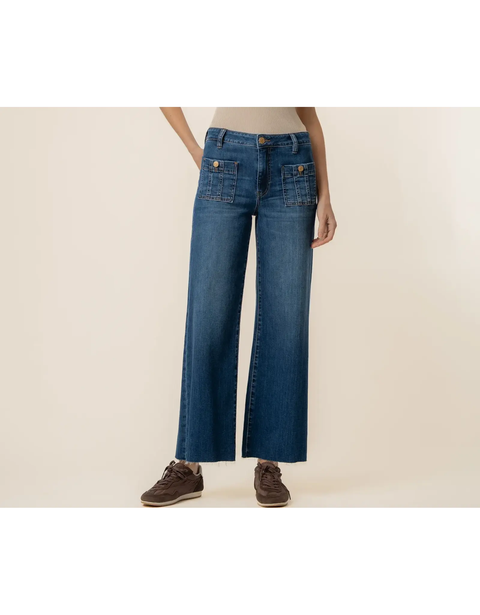 Kut from the Kloth / STS Blue KUT Meg High Rise Front Pocket Wide Leg Resolution Wash