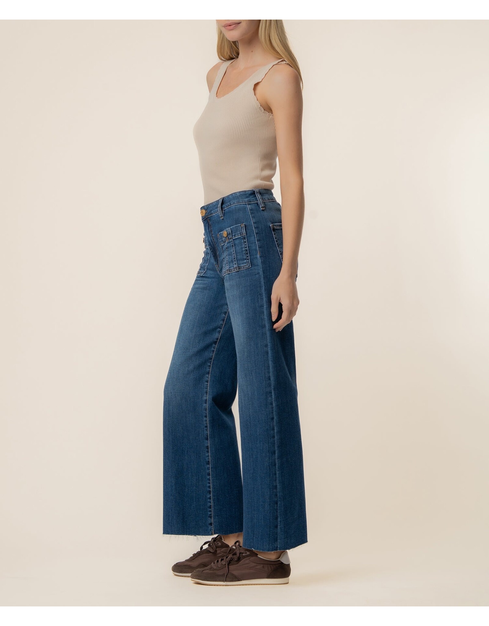 Kut from the Kloth / STS Blue KUT Meg High Rise Front Pocket Wide Leg Resolution Wash