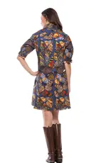 Dizzy Lizzie  Chatham Blue Butterflies Dress