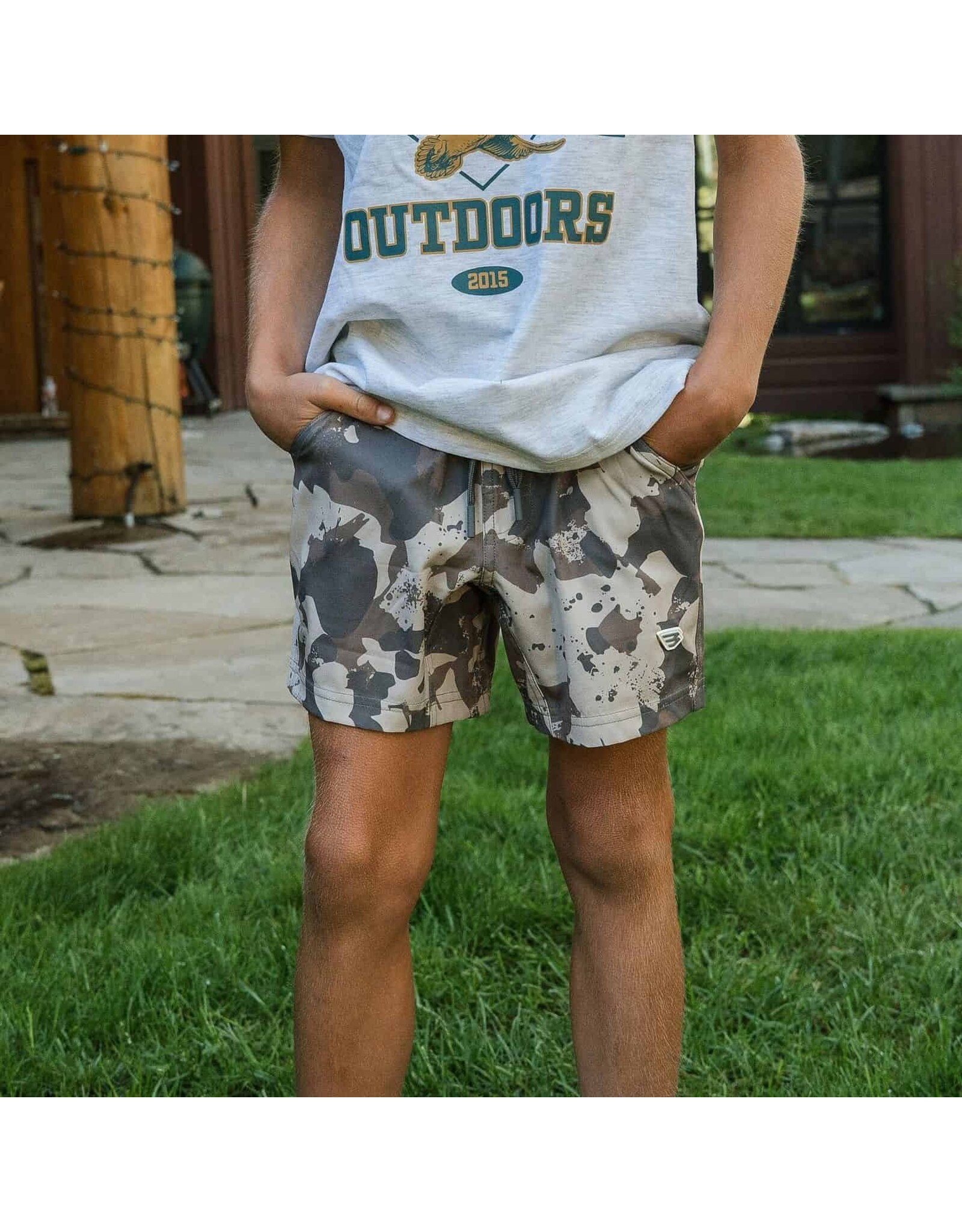 Burlebo Burlebo Youth Athletic Short Splatter Camo