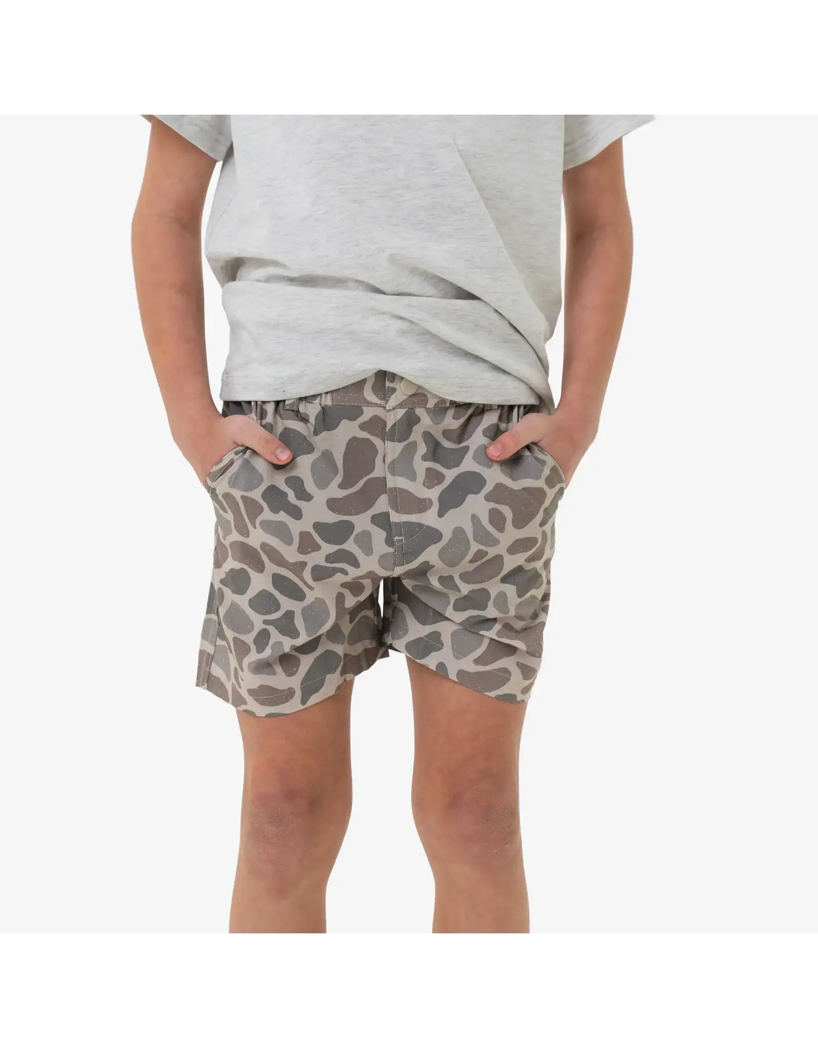 Burlebo Burlebo Youth Everyday Short Classic Deer Camo Grey Pocket