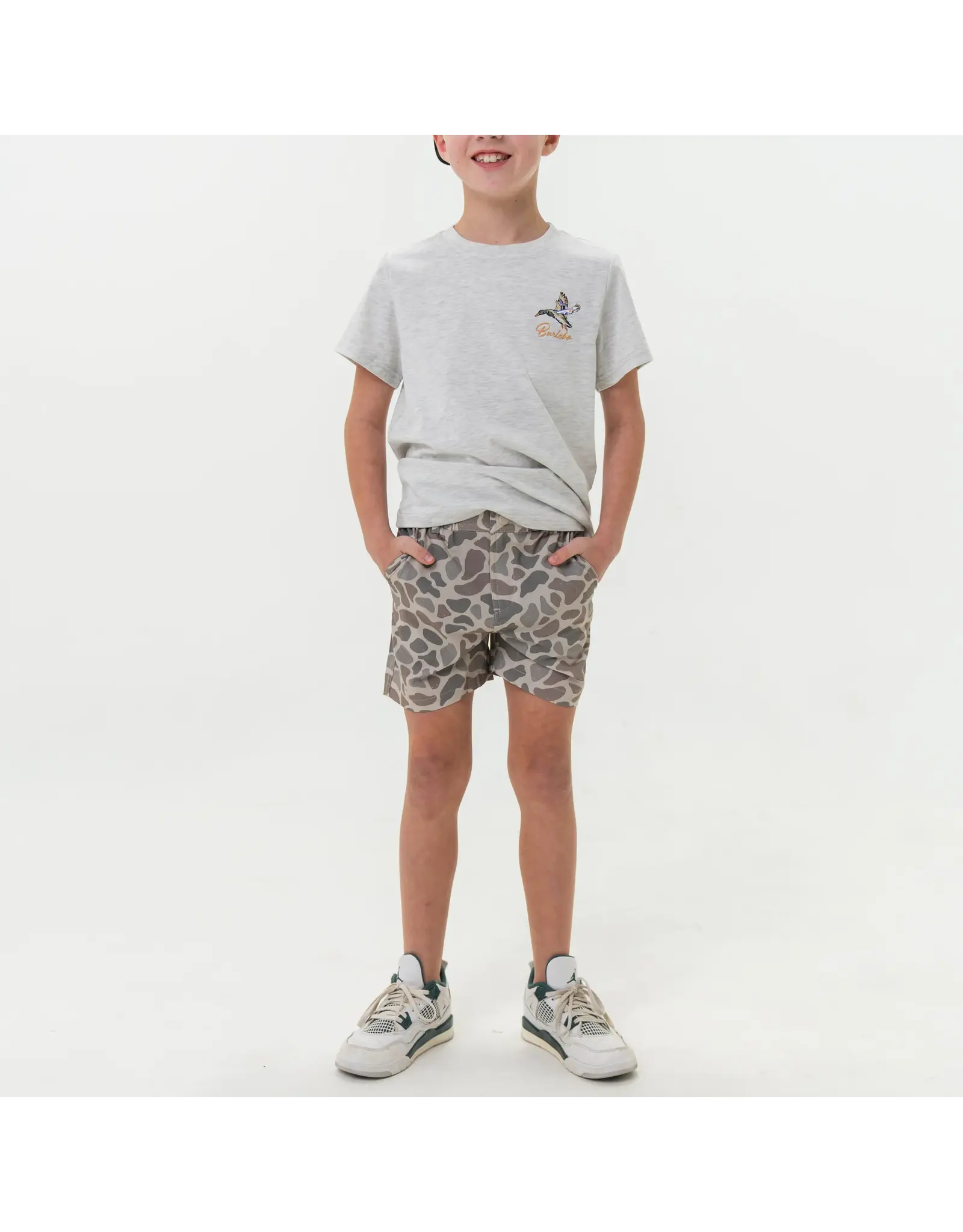 Burlebo Burlebo Youth Everyday Short Classic Deer Camo Grey Pocket