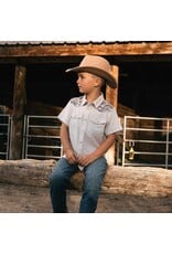 Burlebo Burlebo Youth Performance Western Shirt Light Grey CDC