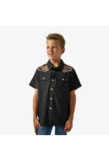 Burlebo Burlebo Youth Performance Western Shirt Deer SZN Black