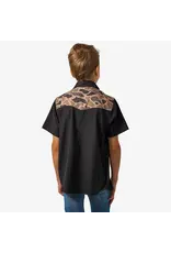 Burlebo Burlebo Youth Performance Western Shirt Deer SZN Black