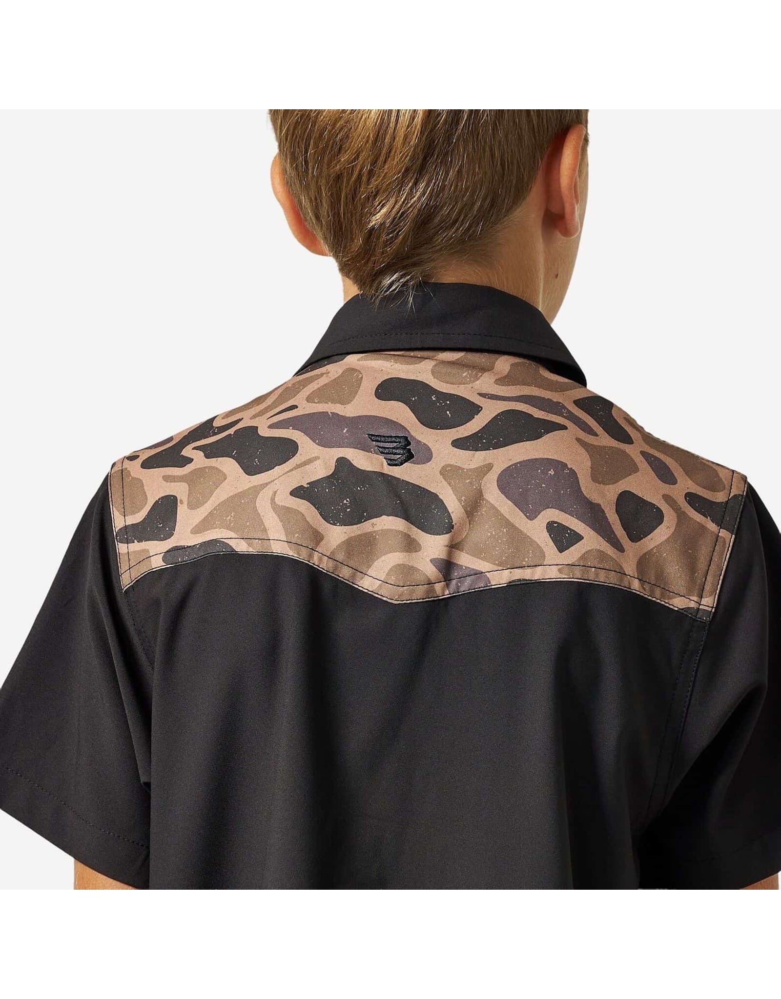 Burlebo Burlebo Youth Performance Western Shirt Deer SZN Black