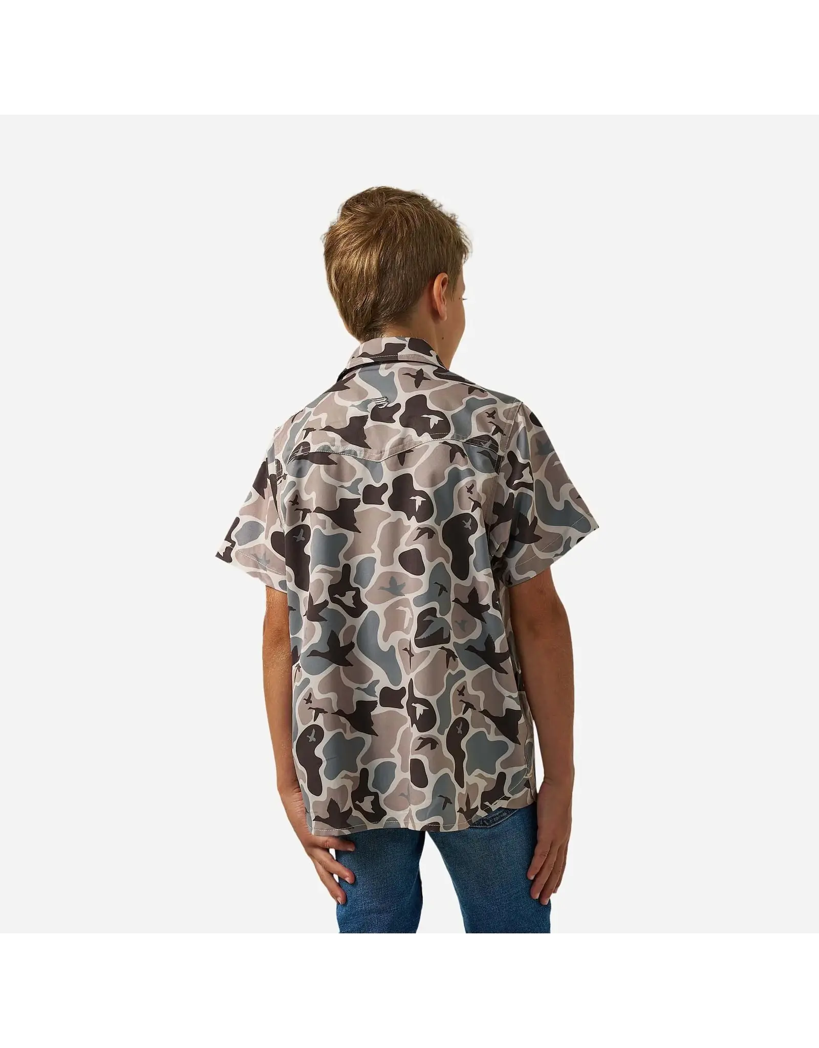 Burlebo Burlebo Youth Performance Western Shirt Mallard Mayhem Camo