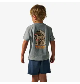 Burlebo Burlebo Youth Short Sleeve Tee Mallard Camo Dog Grey