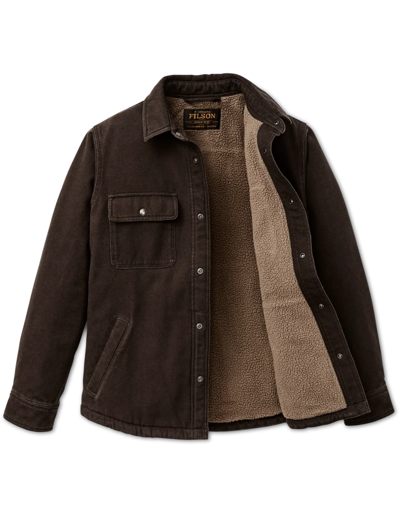 Filson Filson Fleece Lined Jac-Shirt Dark Brown