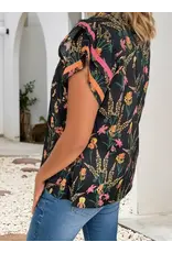 Octavia Black Floral Top